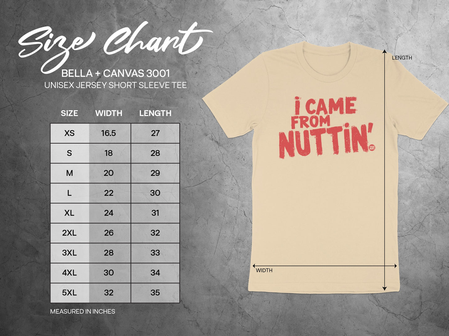 I Came from Nuttin' Unisex Jersey Short Sleeve Tee