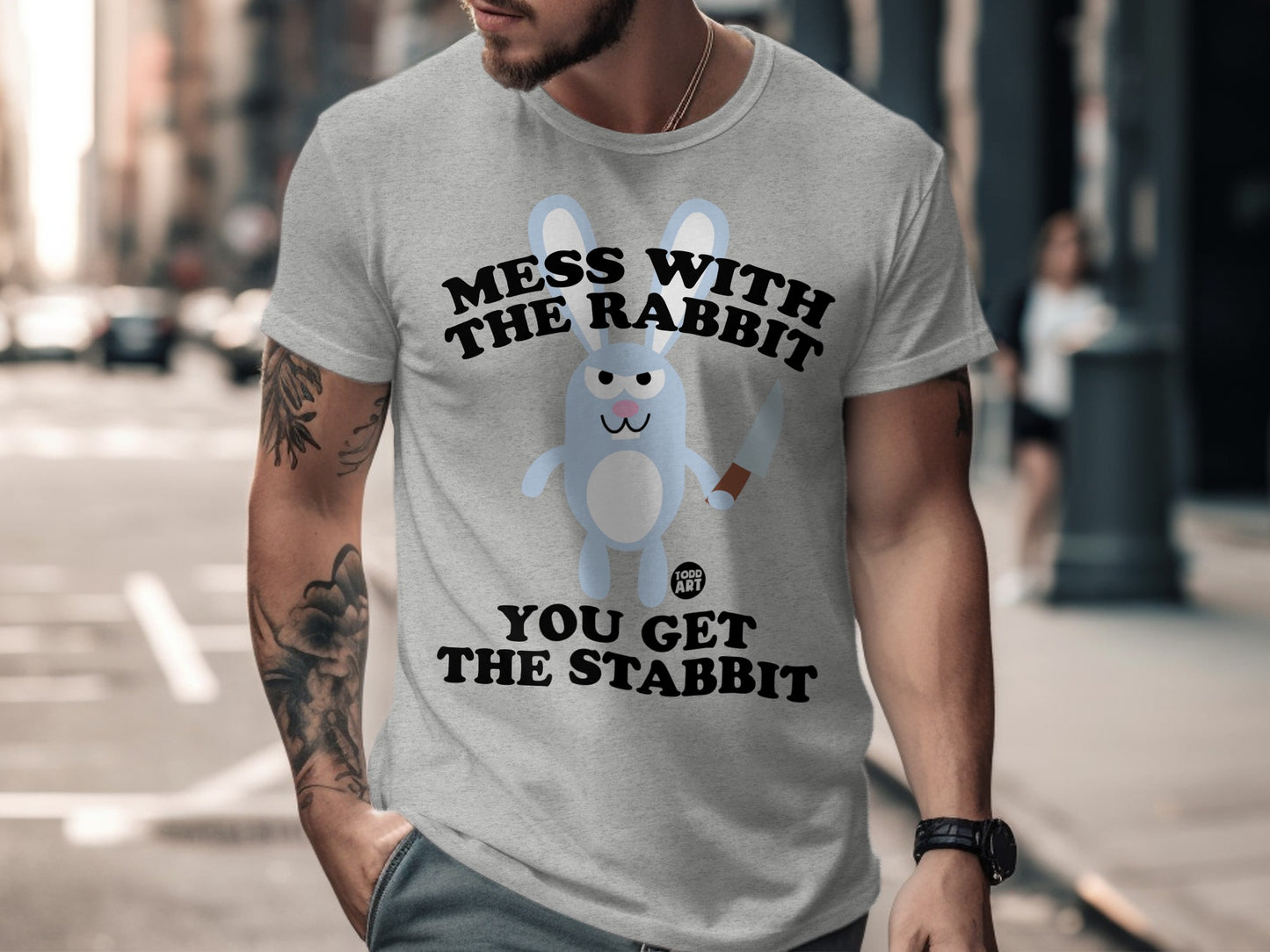 Mess With The Rabbit You Get The Stabbit T-Shirt