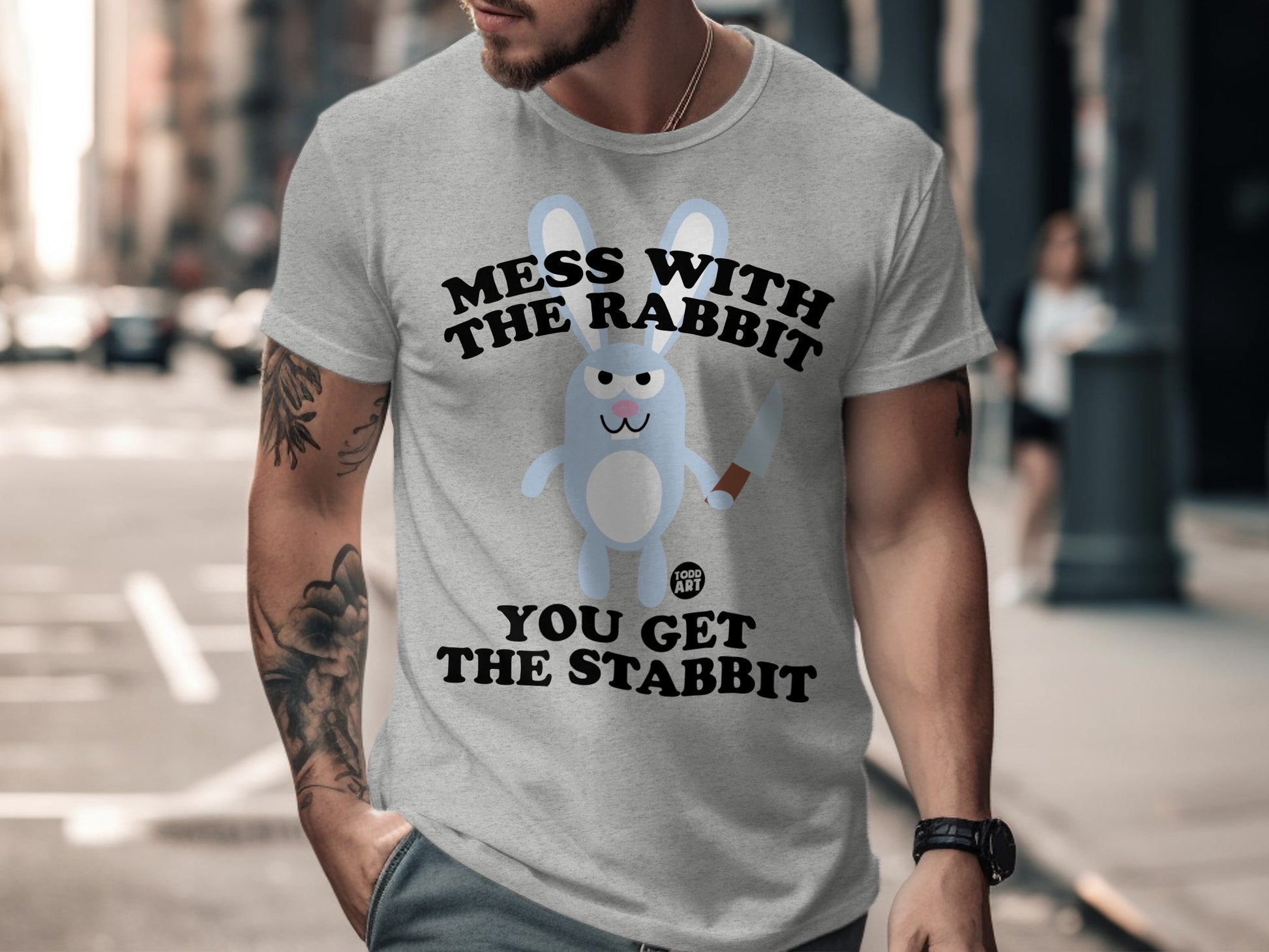 Mess With The Rabbit You Get The Stabbit T-Shirt