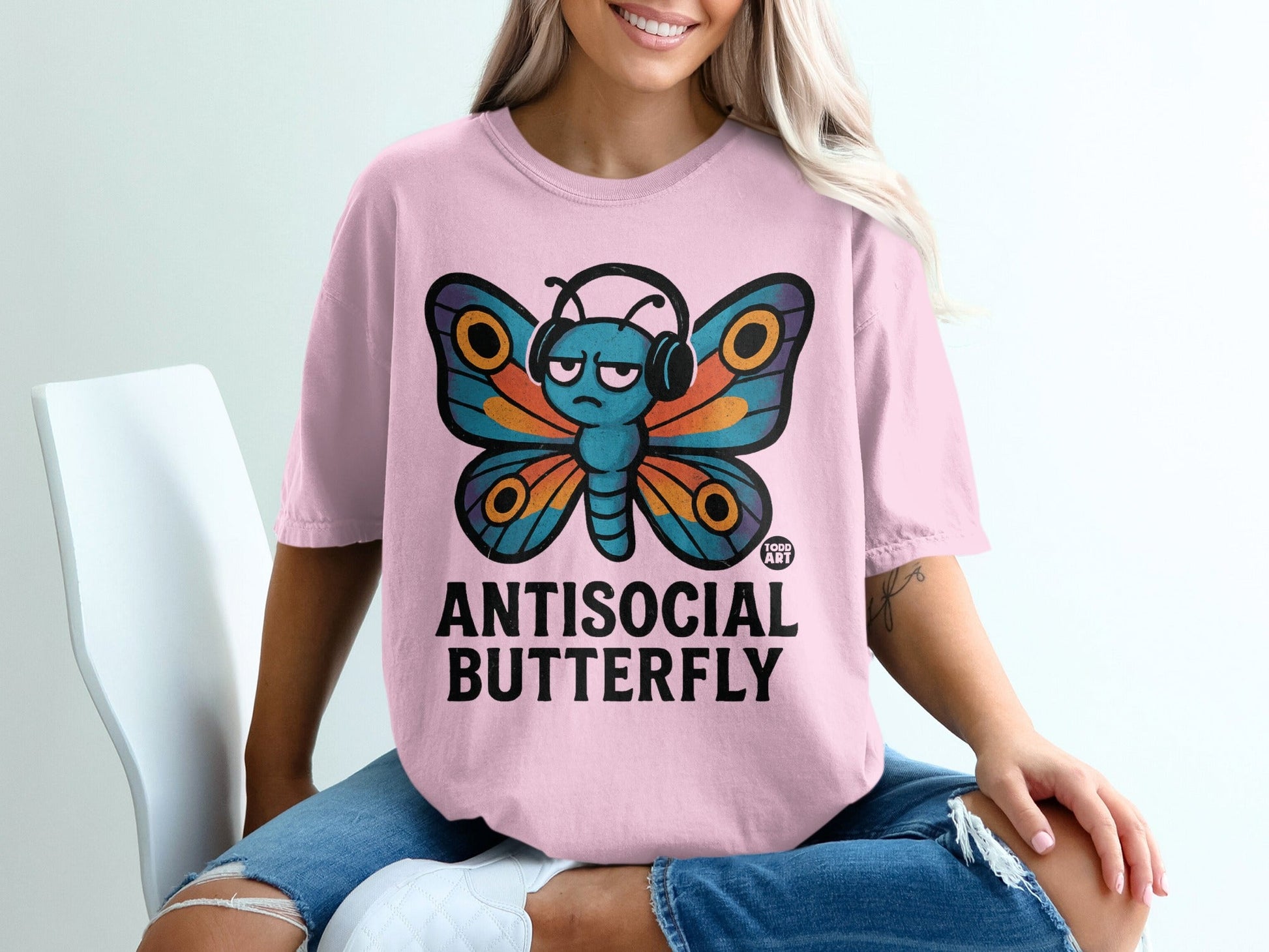 Antisocial Butterfly Graphic Tee for Unique Style