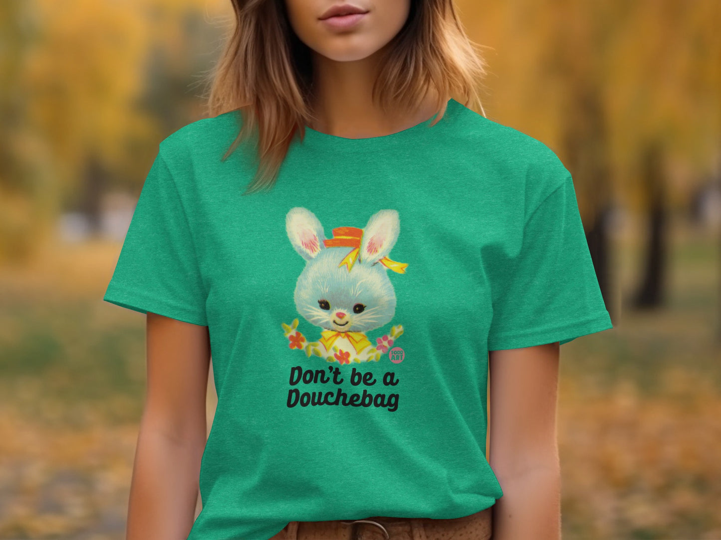 Don't Be a Douchebag Vintage Bunny Graphic T-Shirt