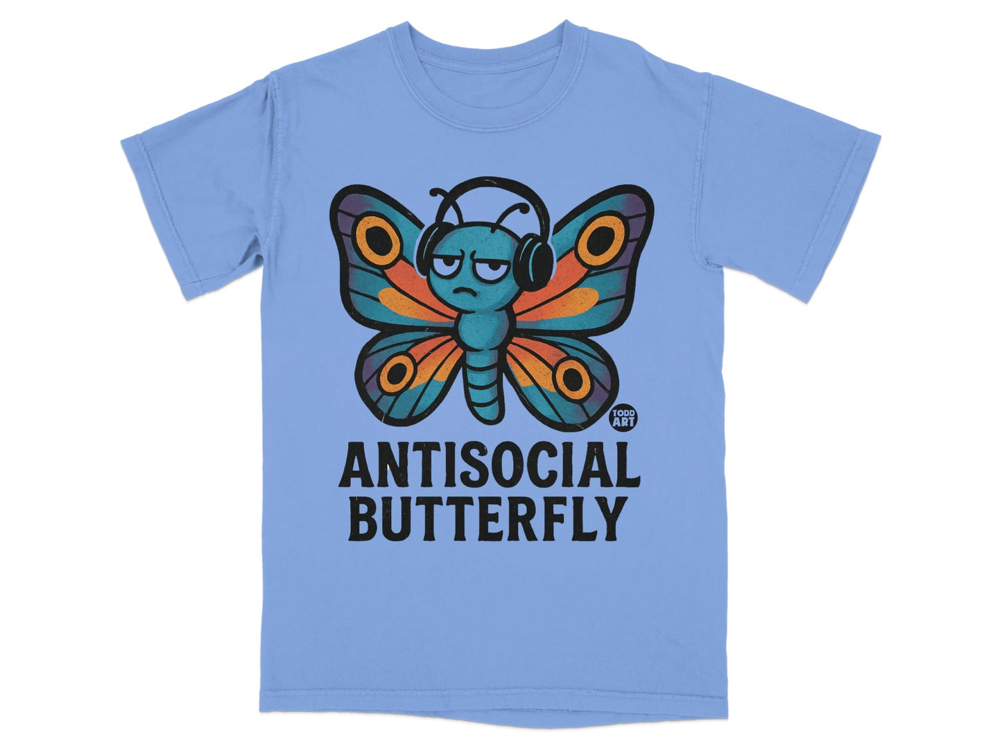 Antisocial Butterfly Graphic Tee Funny Shirt
