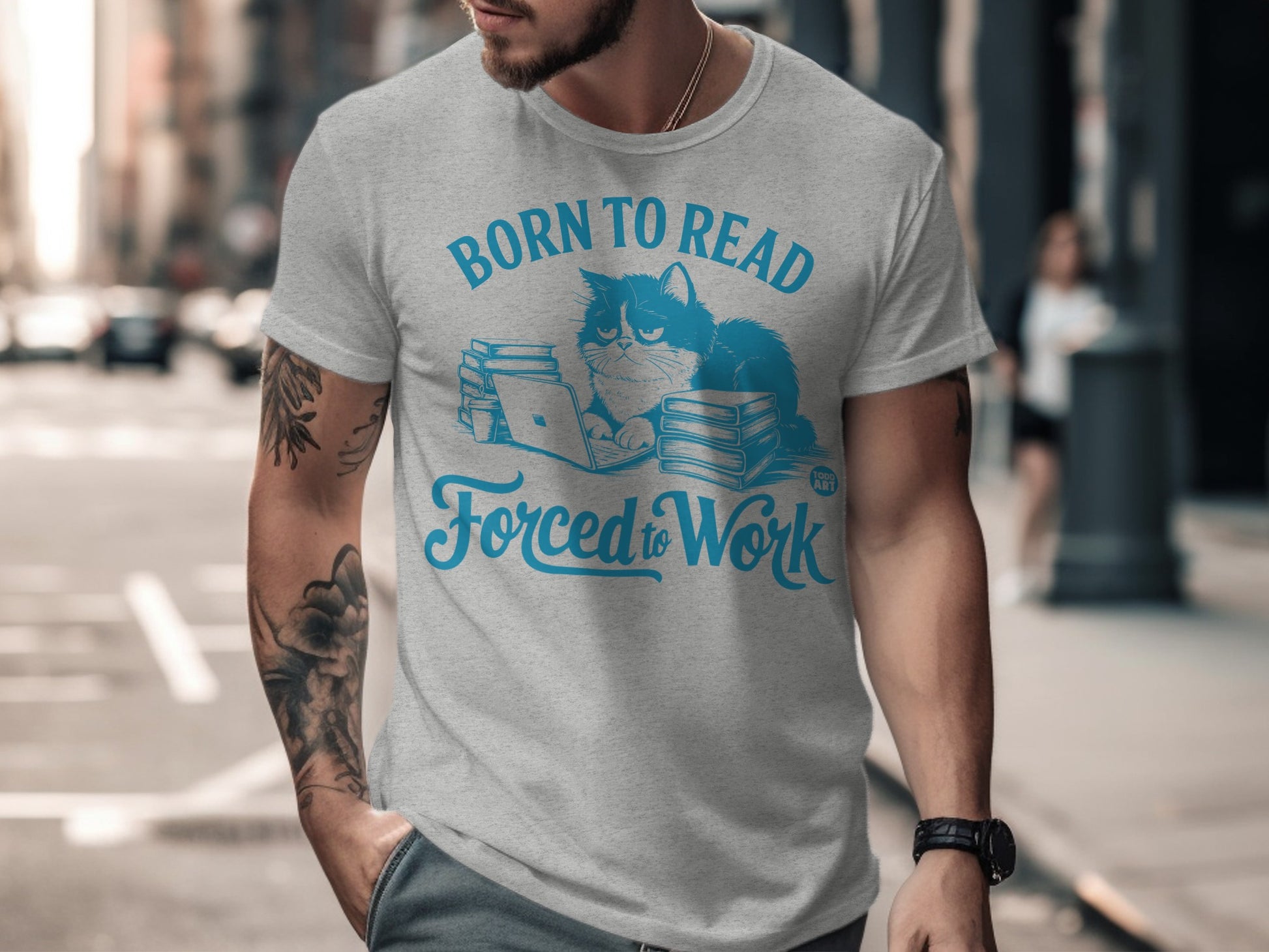 Born to Read Forced to Work Graphic Tee