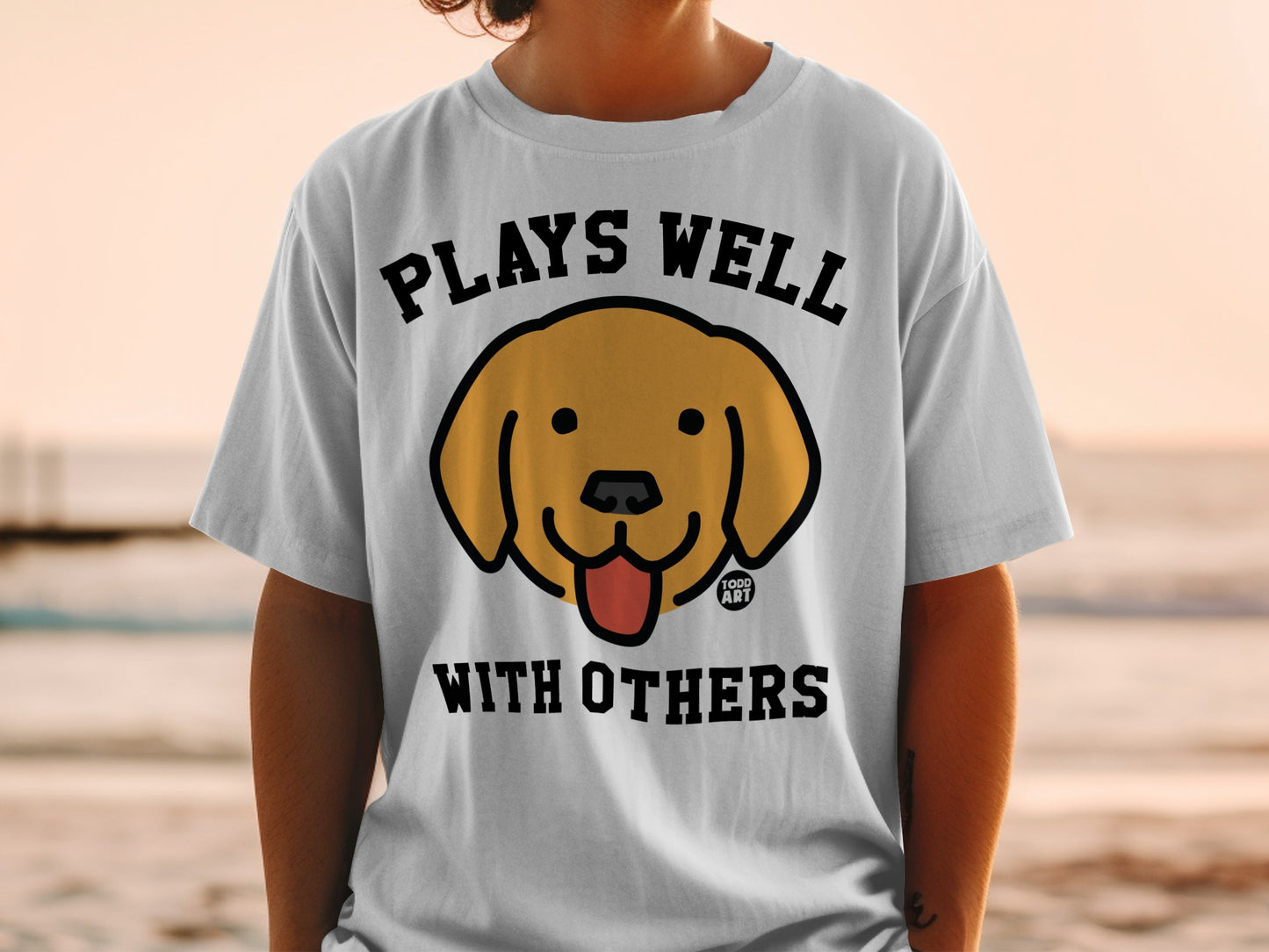 Plays Well with Others Dog Graphic T-Shirt