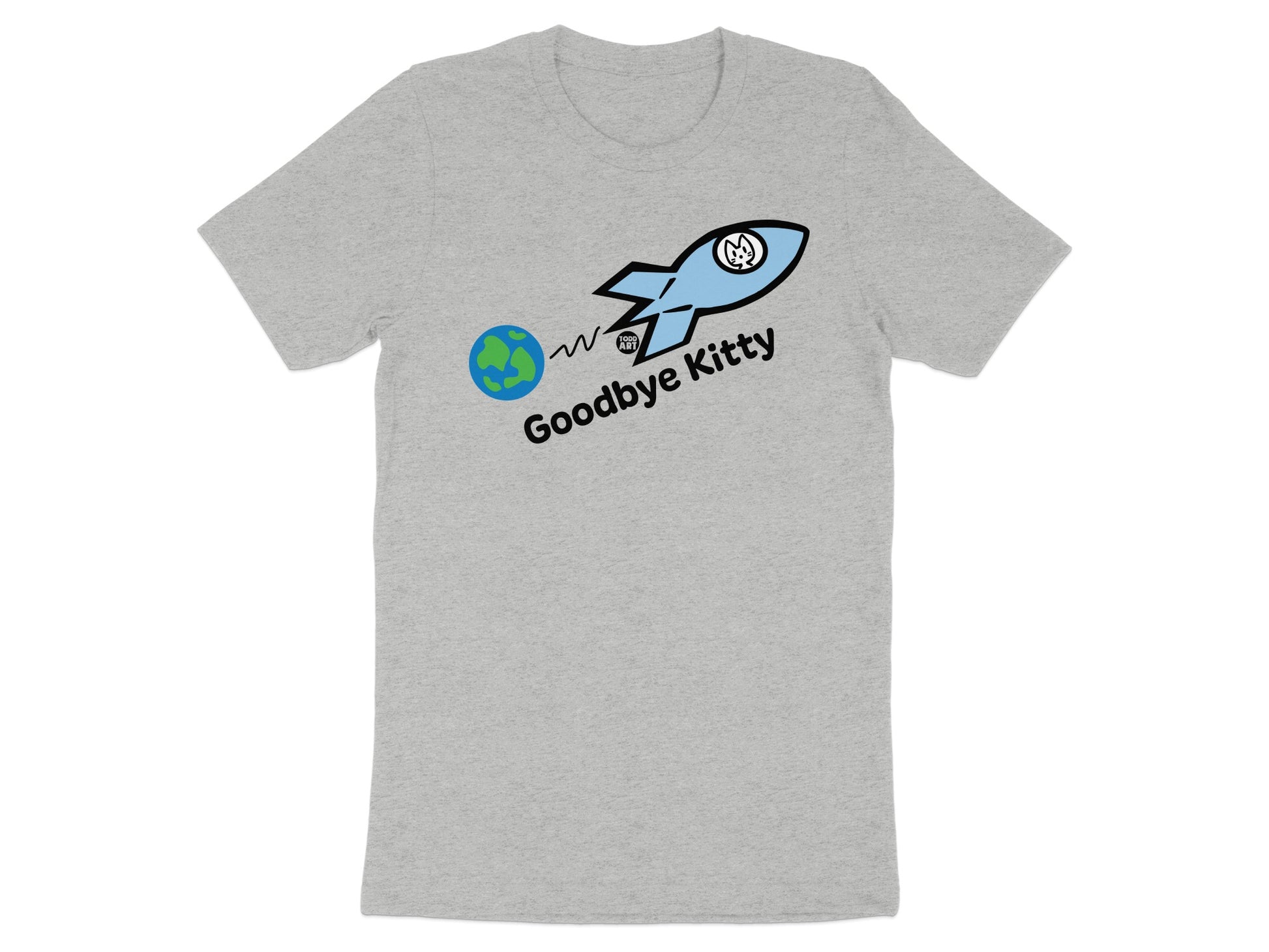 Goodbye Kitty Rocket Ship Graphic T-Shirt