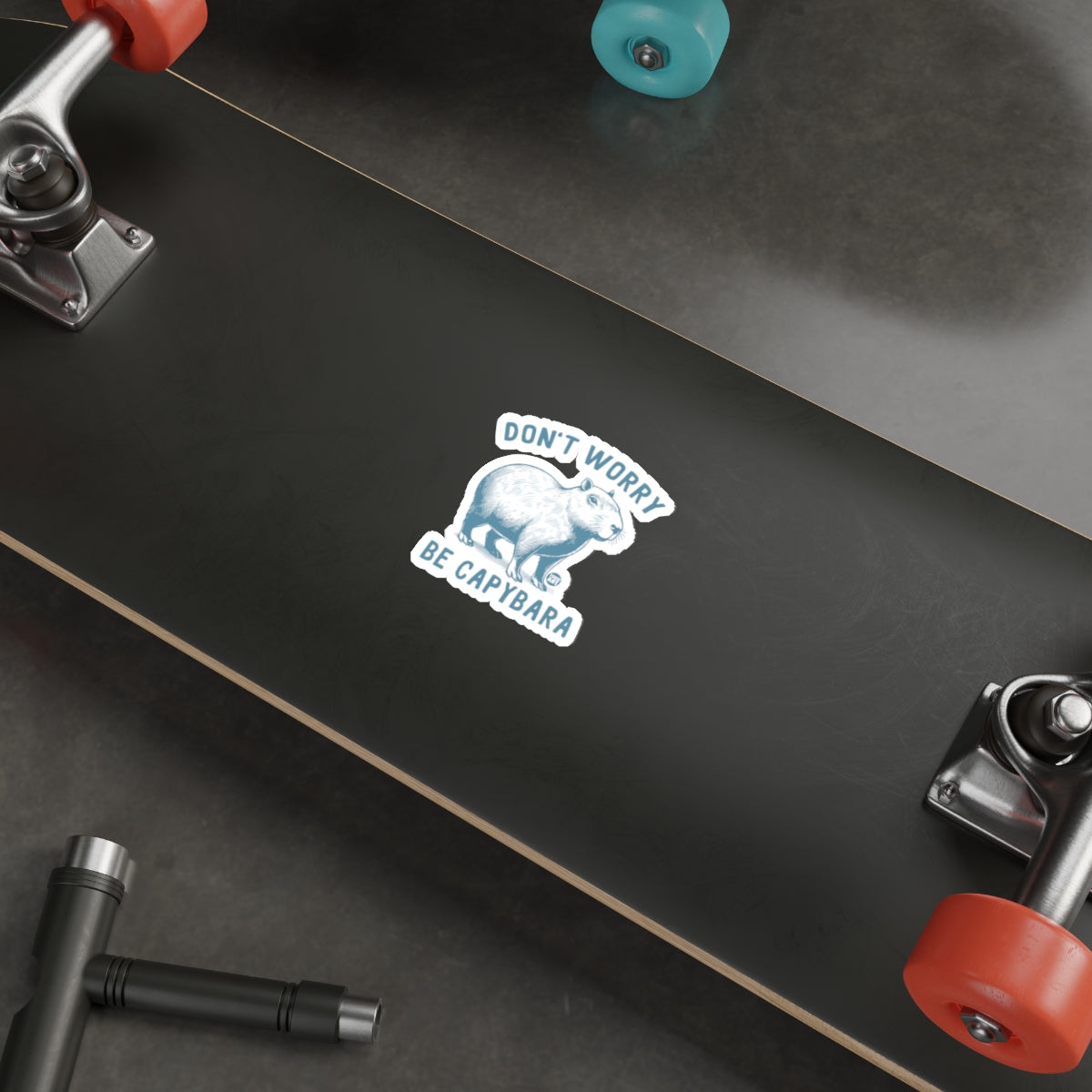 Don't Worry Be Capybara Skateboard Deck
