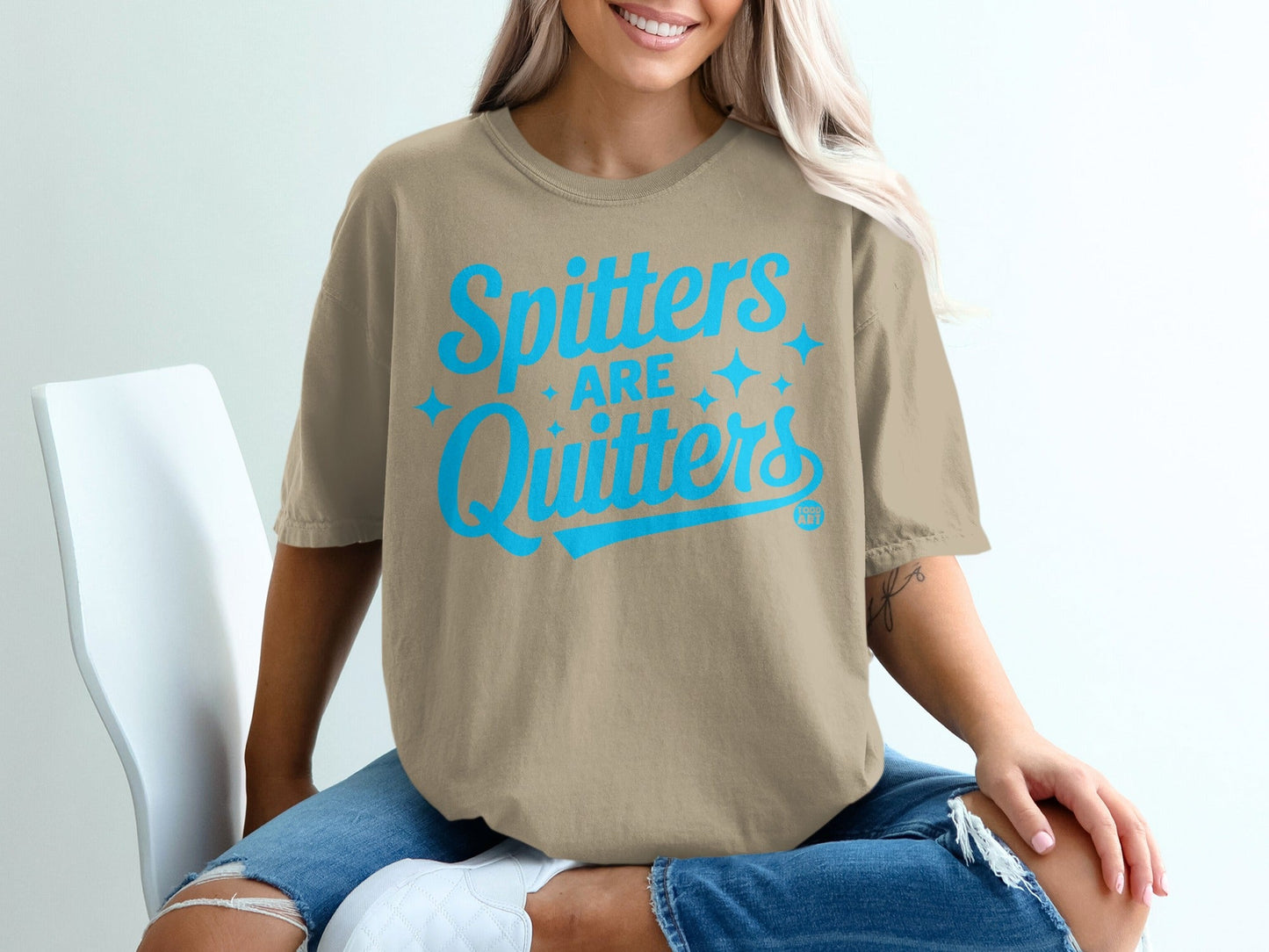 Spitters Are Quitters Graphic Shirt Hipster T-Shirt