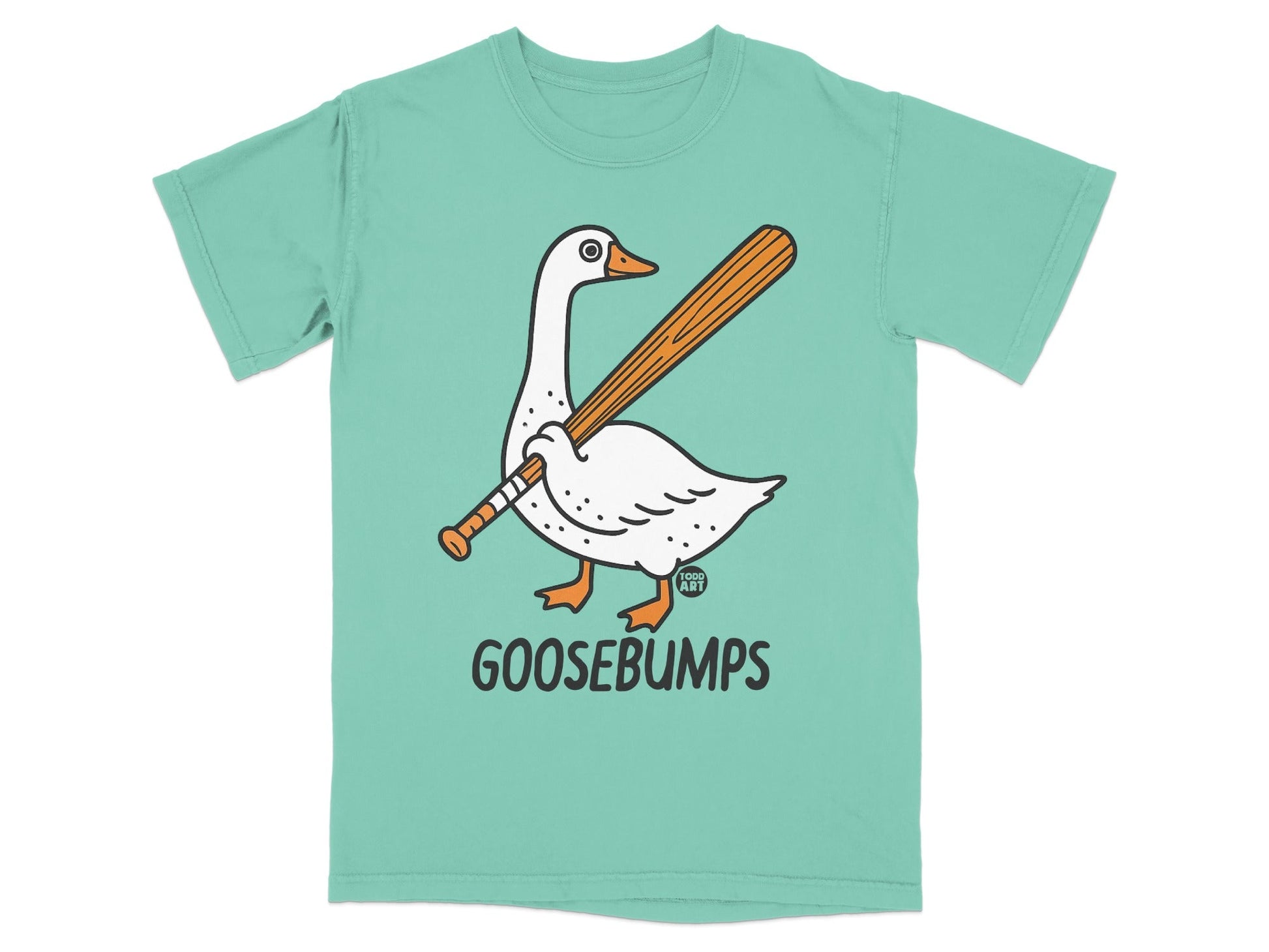 Goosebumps Duck Holding Baseball Bat T-Shirt