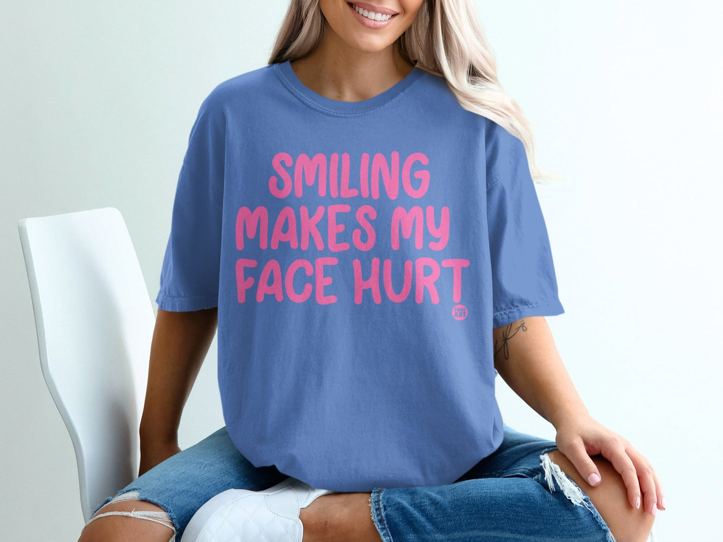 Smiling Makes My Face Hurt Graphic T-Shirt