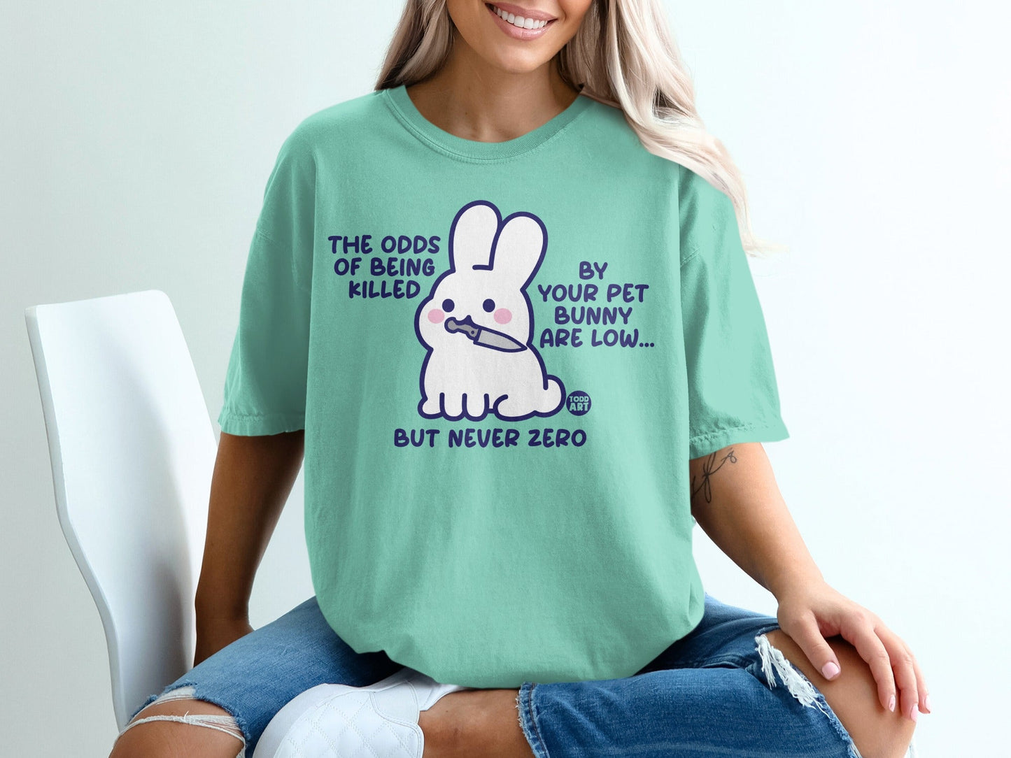 The Odds of Being Killed by Your Pet Bunny T-Shirt