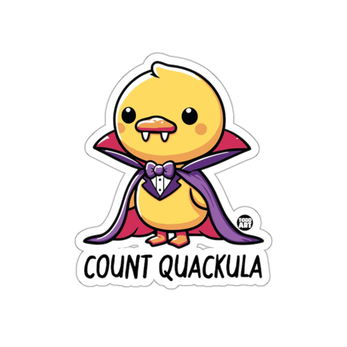 Count Quackula Cartoon Sticker for Fun])){