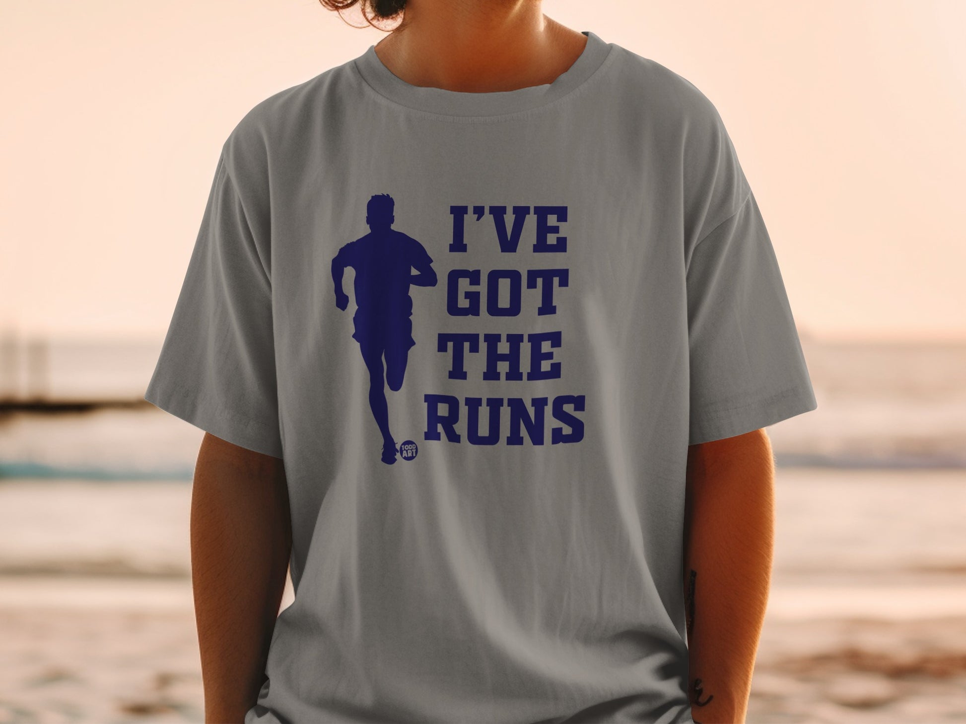 Gray I'VE GOT THE RUNS runner graphic product type