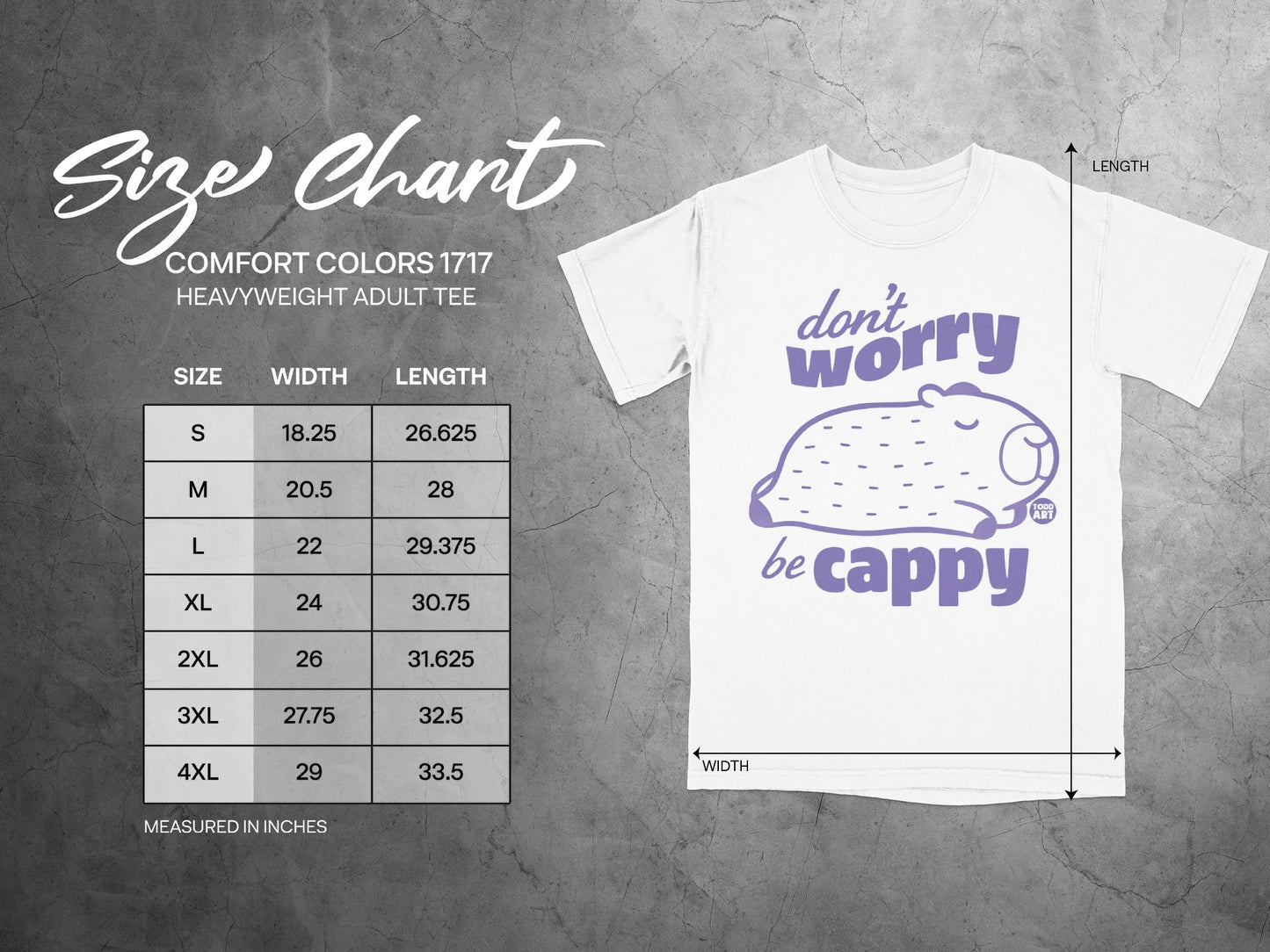 Don't Worry Be Cappy Heavyweight Adult Tee