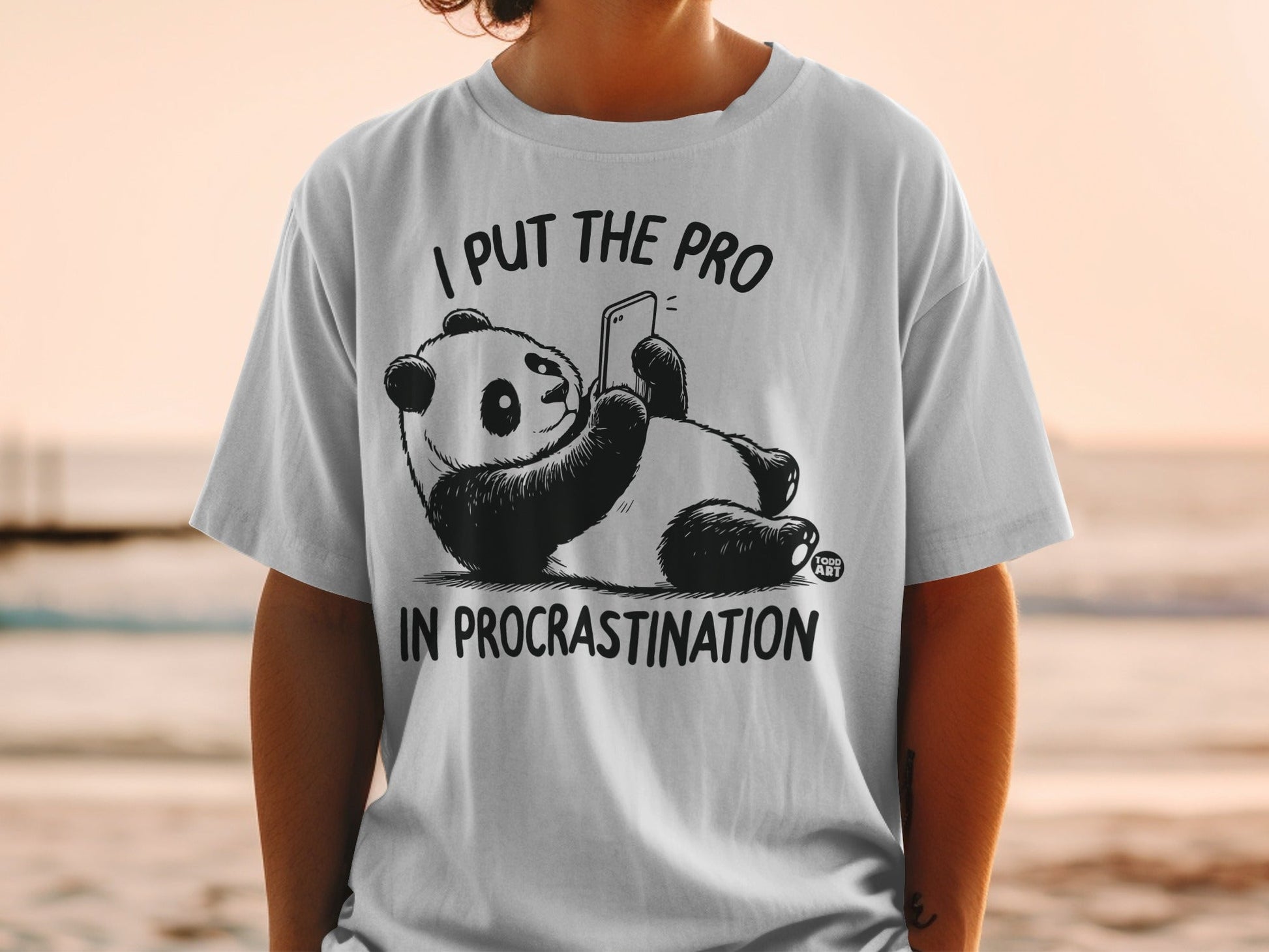 I Put The Pro In Procrastination Panda T-shirt