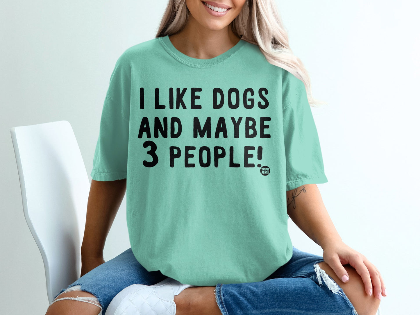 I Like Dogs and Maybe 3 People Graphic Tee