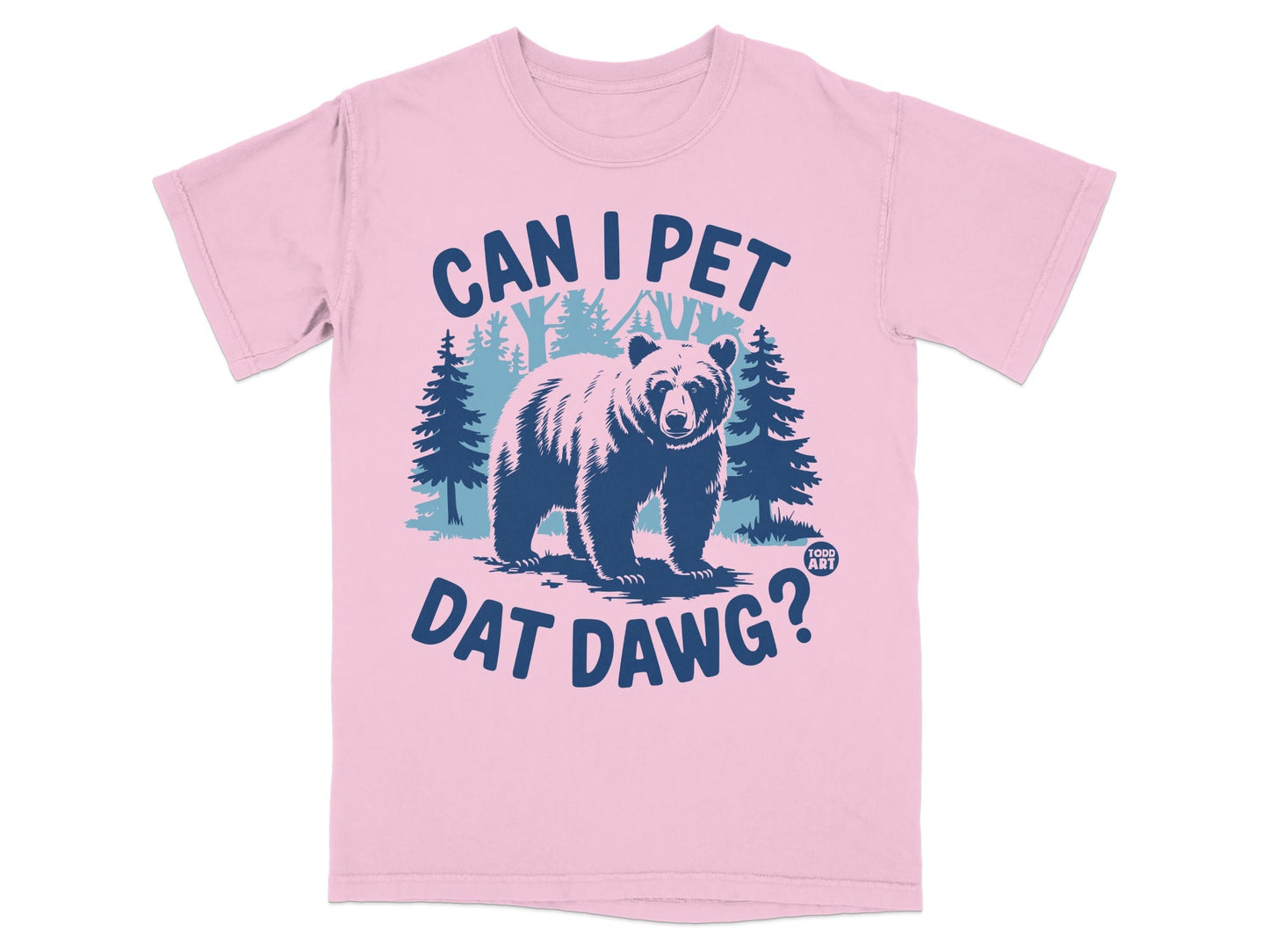 Can I Pet Dat Dawg Bear in Forest Graphic Tee