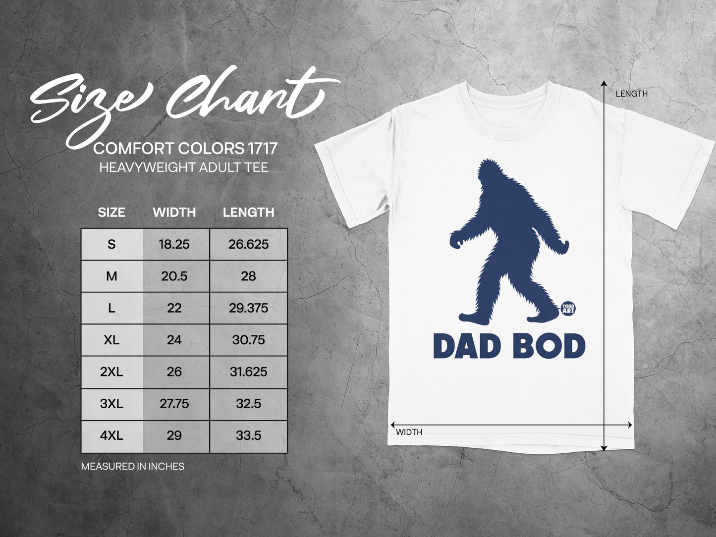 Dad Bod Bigfoot Graphic Tees for Casual Comfortable Wear