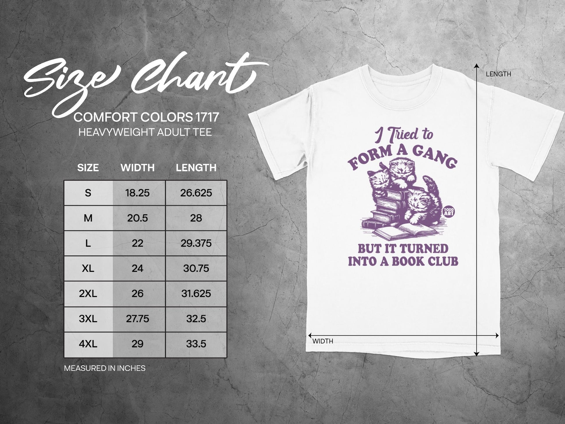 I Tried to Form a Gang Book Club Heavyweight Adult Tee