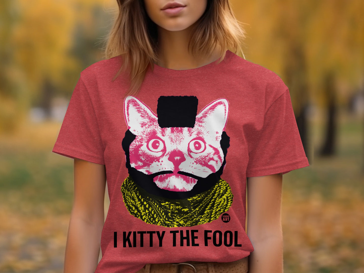 I Kitty the Fool Graphic Cat Design T-Shirt