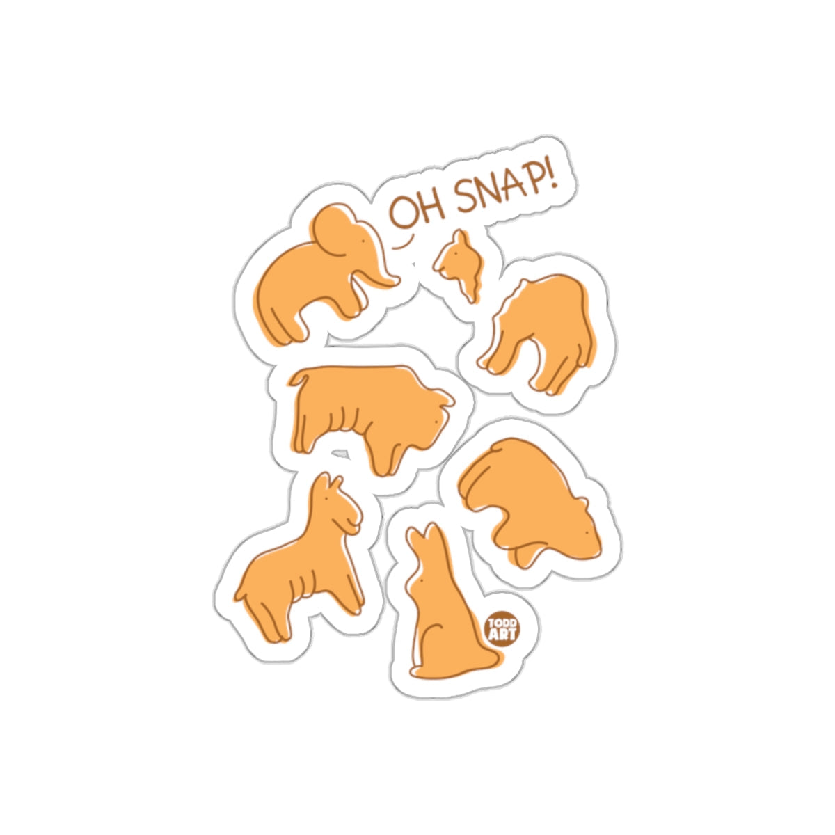 Adorable Cartoon Animal sticker Set Oh Snap Design