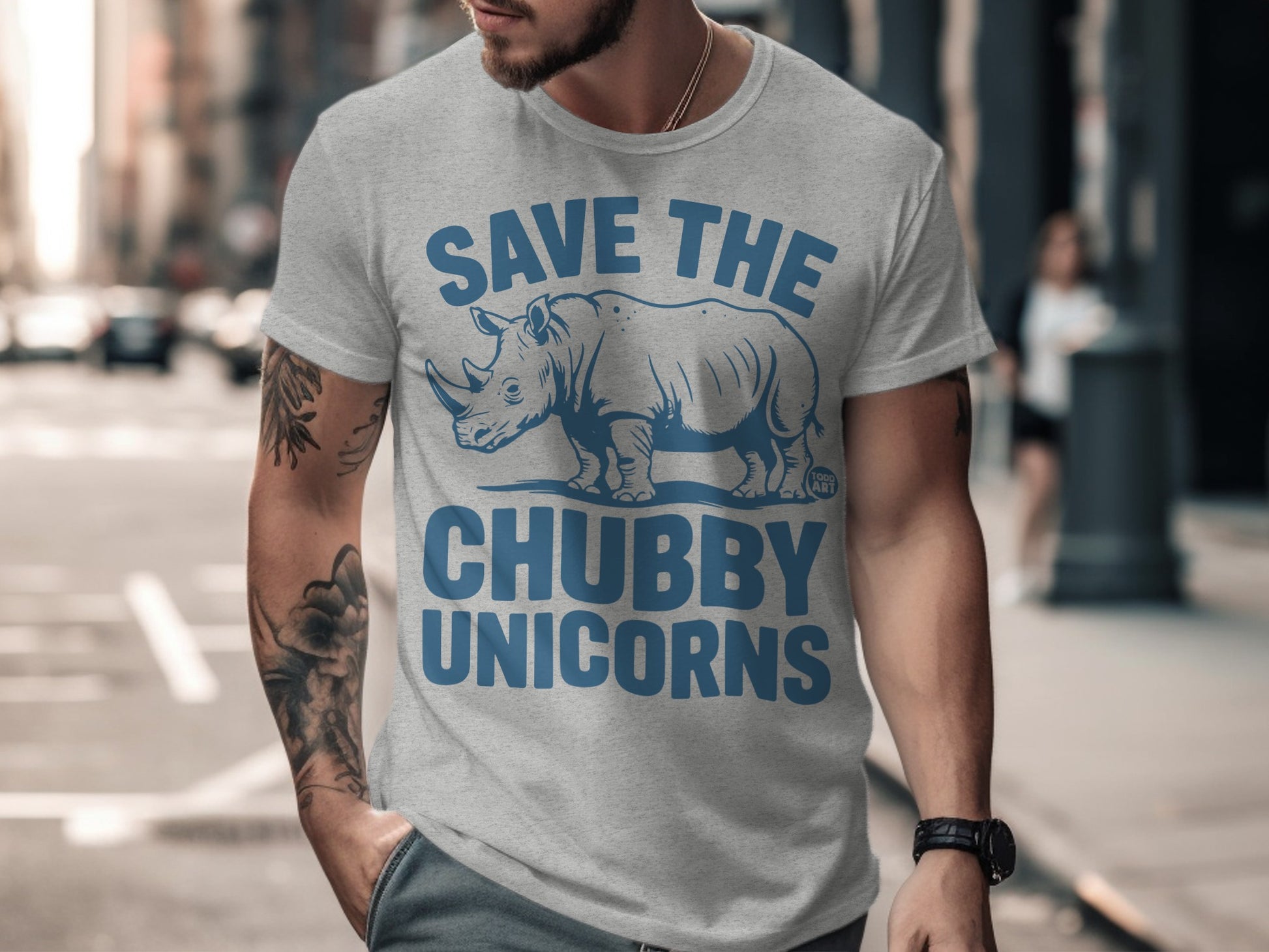 Save The Chubby Unicorns Graphic T-Shirt for Men