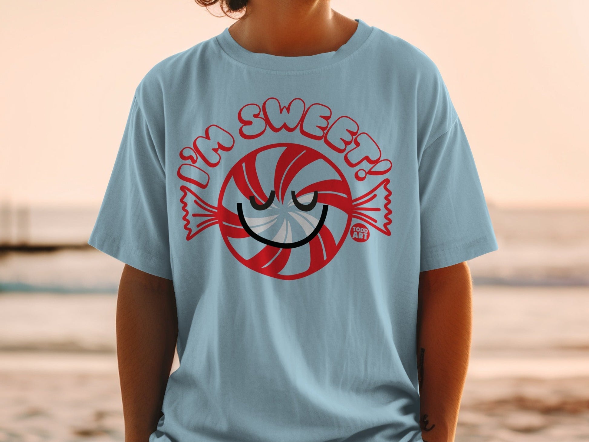 I'm Sweet! Todd Art Smiling Candy T-shirt