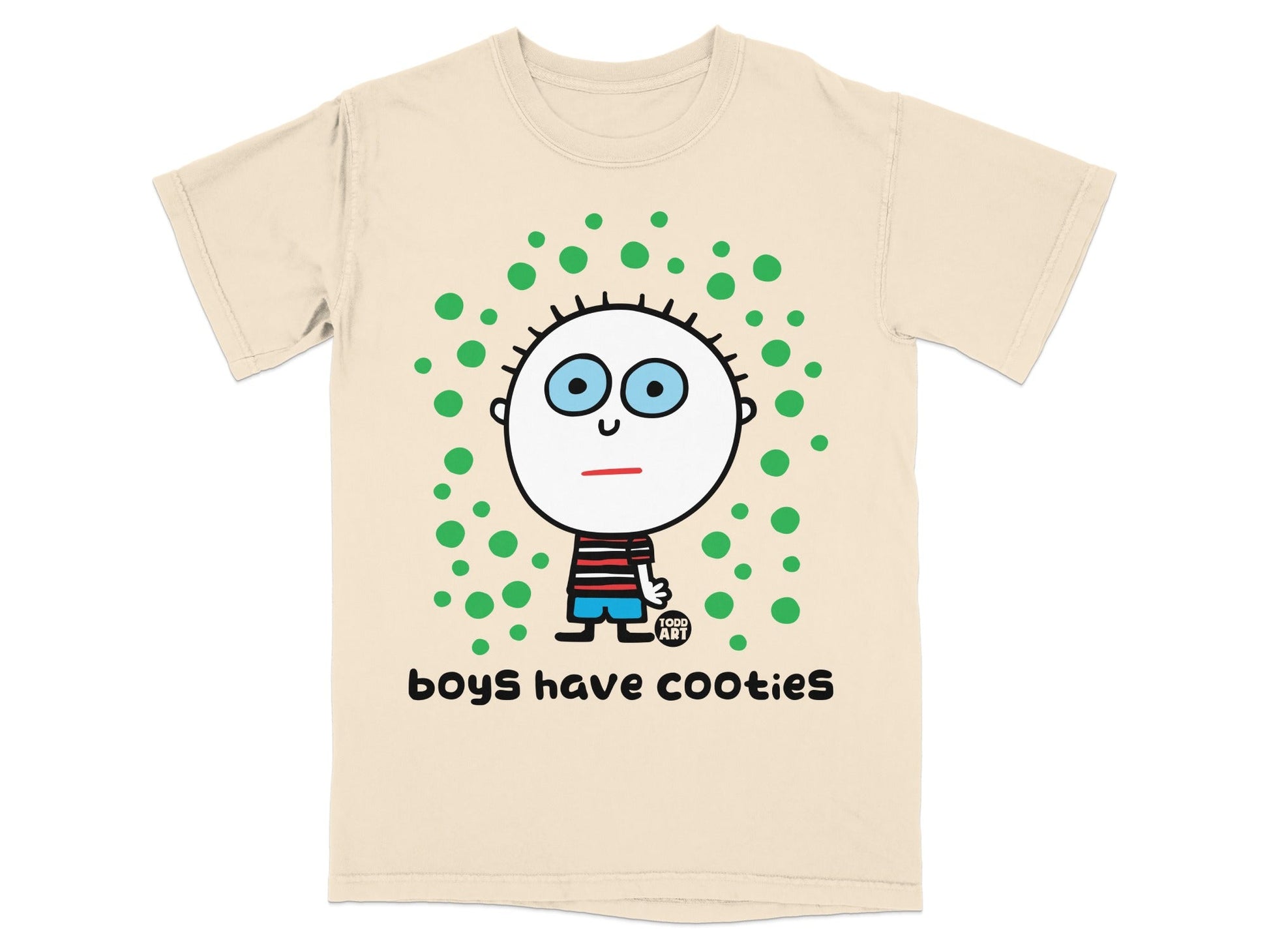 Boys Have Cooties Cartoon Character T-Shirt