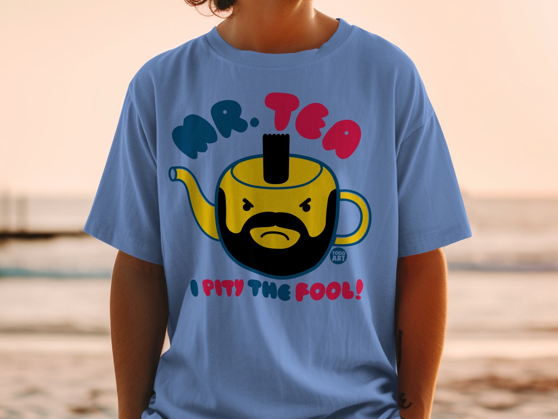 MR. TEA I PITY THE FOOL Cartoon Teapot Humorous product type
