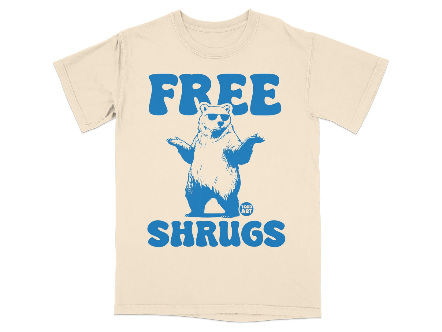 Free Shrugs Bear Design Graphic T-Shirt Product