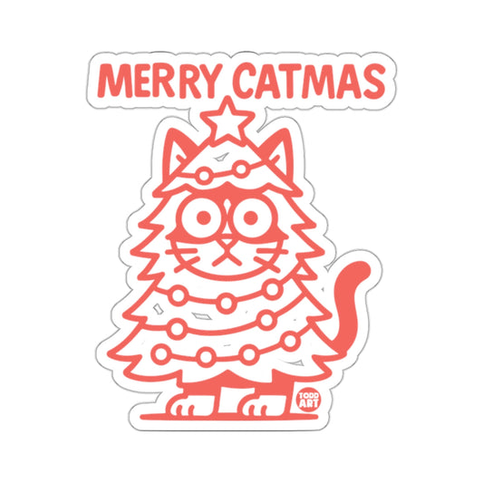 Merry Catmas Funny Christmas Cat Tree Design 