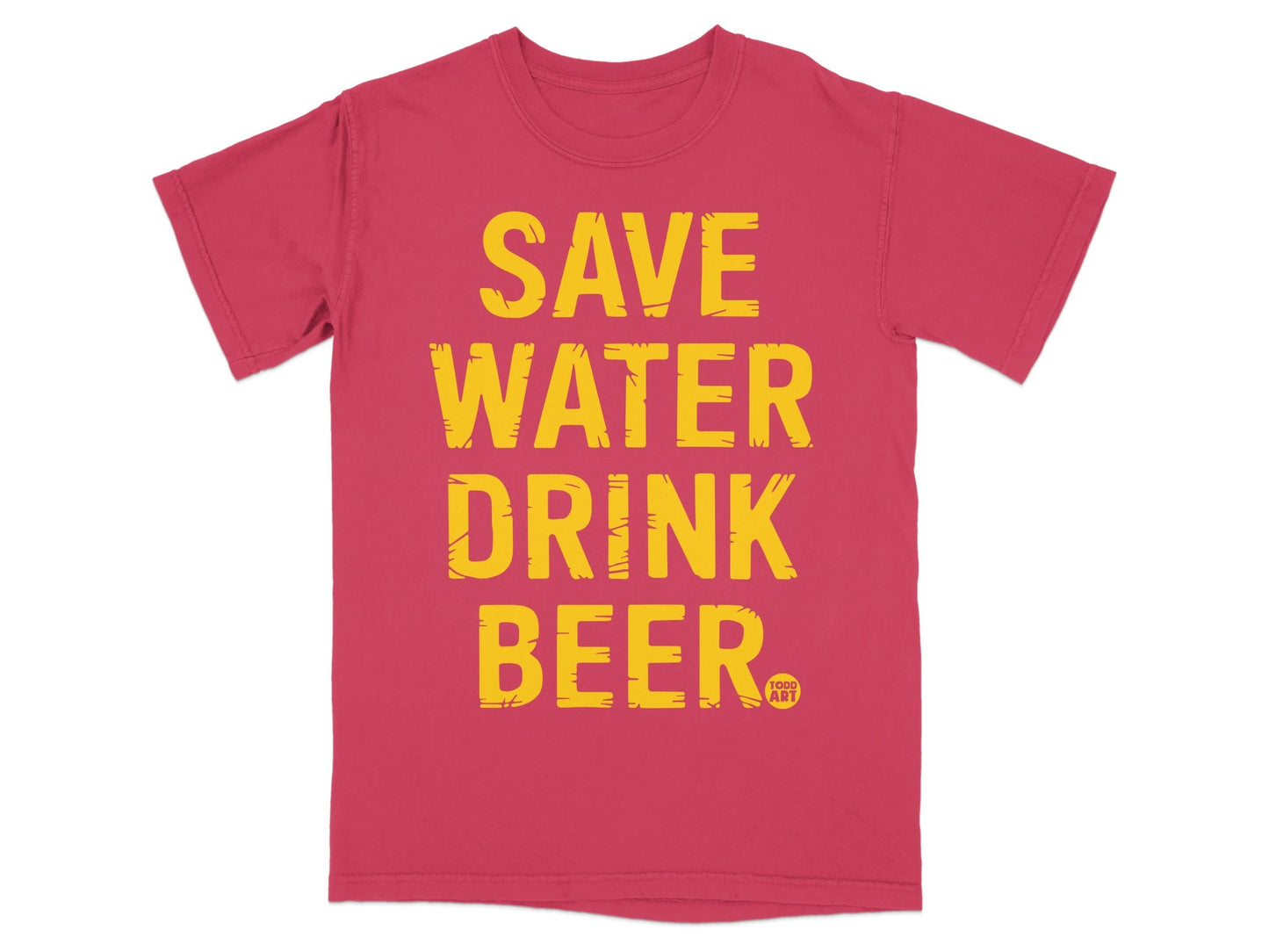 SAVE WATER DRINK BEER graphic tee shirt product