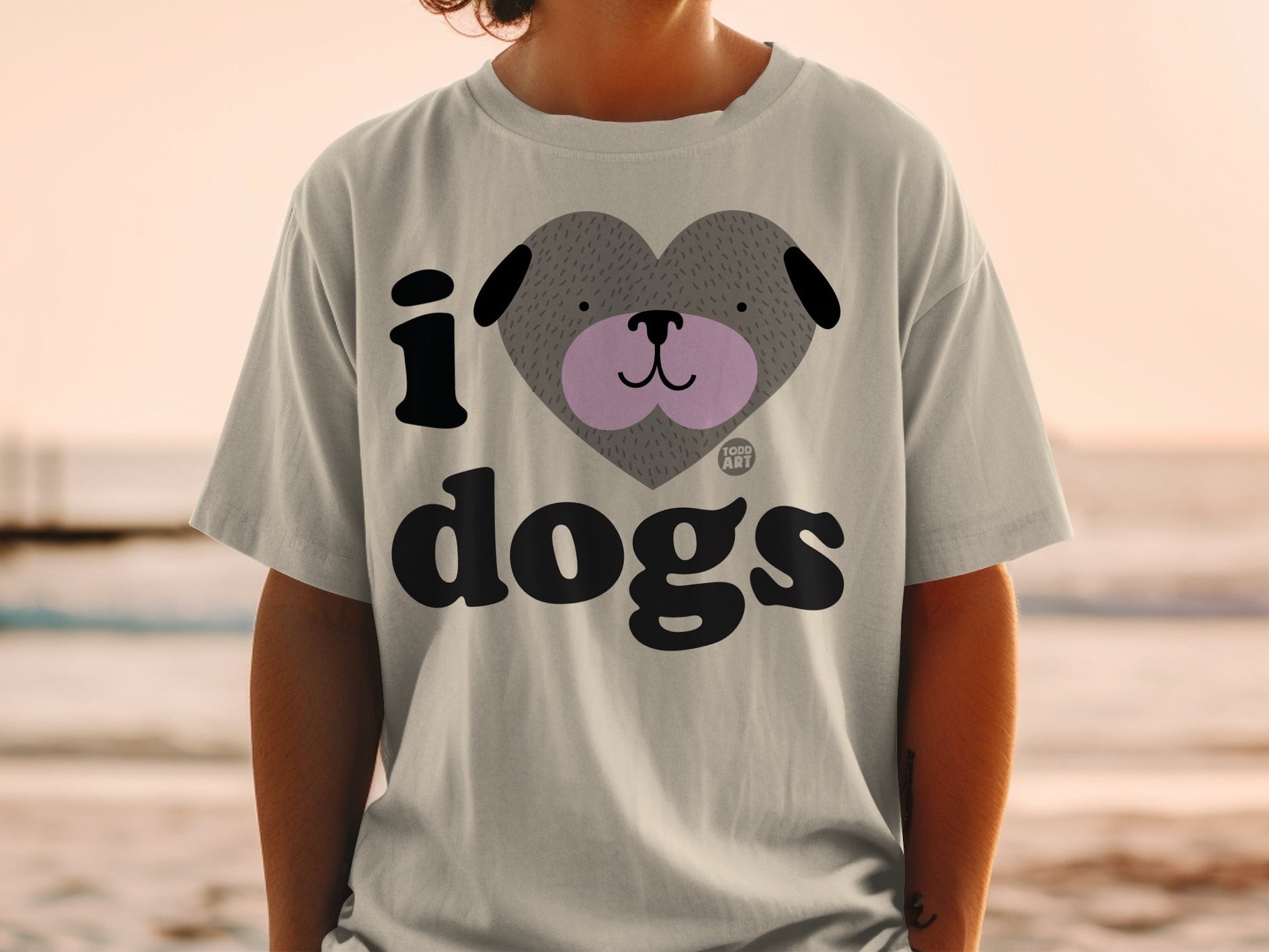 I Love Dogs Cute T-Shirt for Dog Lovers Fun Tee