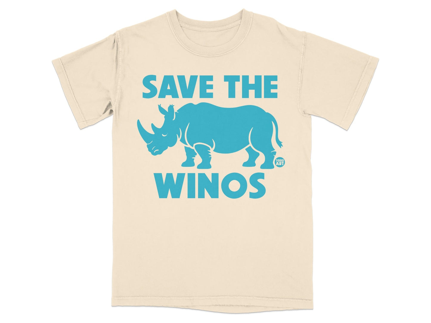 Save The Winos Rhino Graphic T-Shirt