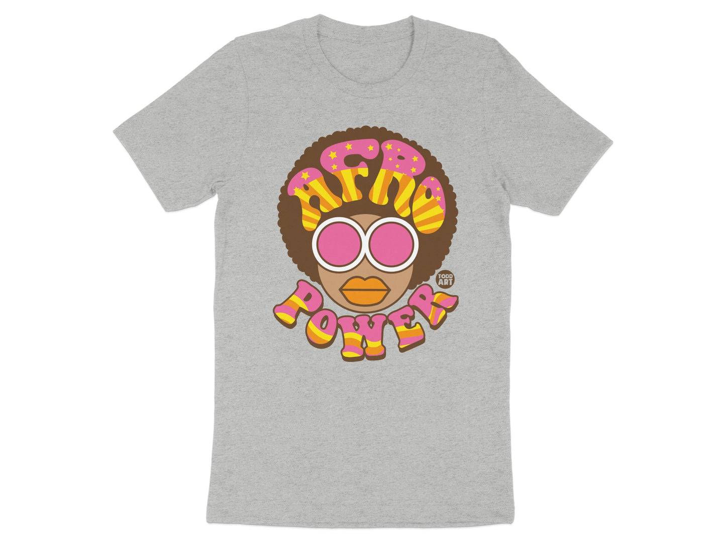 Funky Retro Afro Power Graphic Printed T-shirt
