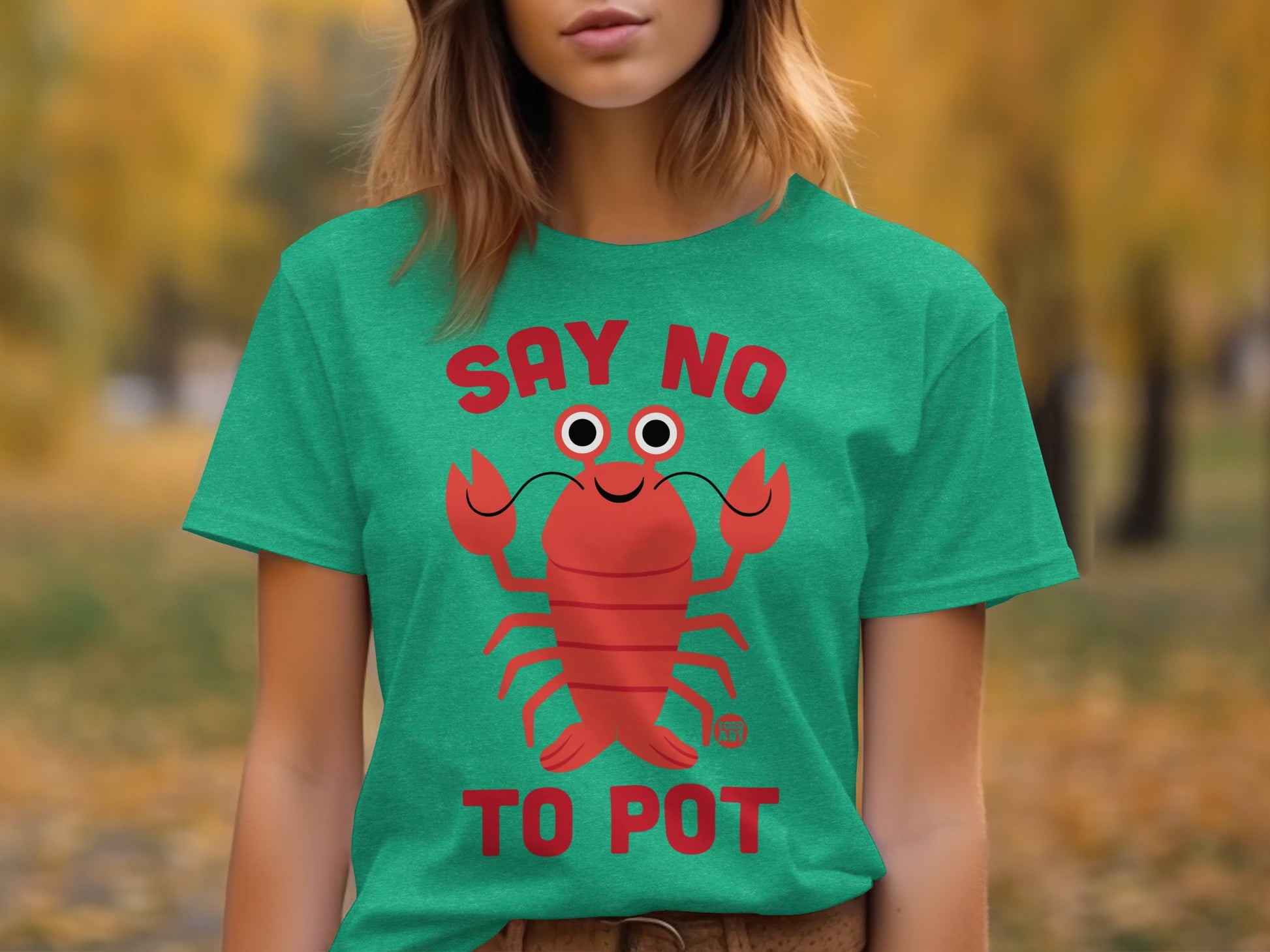 Say No To Pot Red Lobster Graphic Tee Shirt