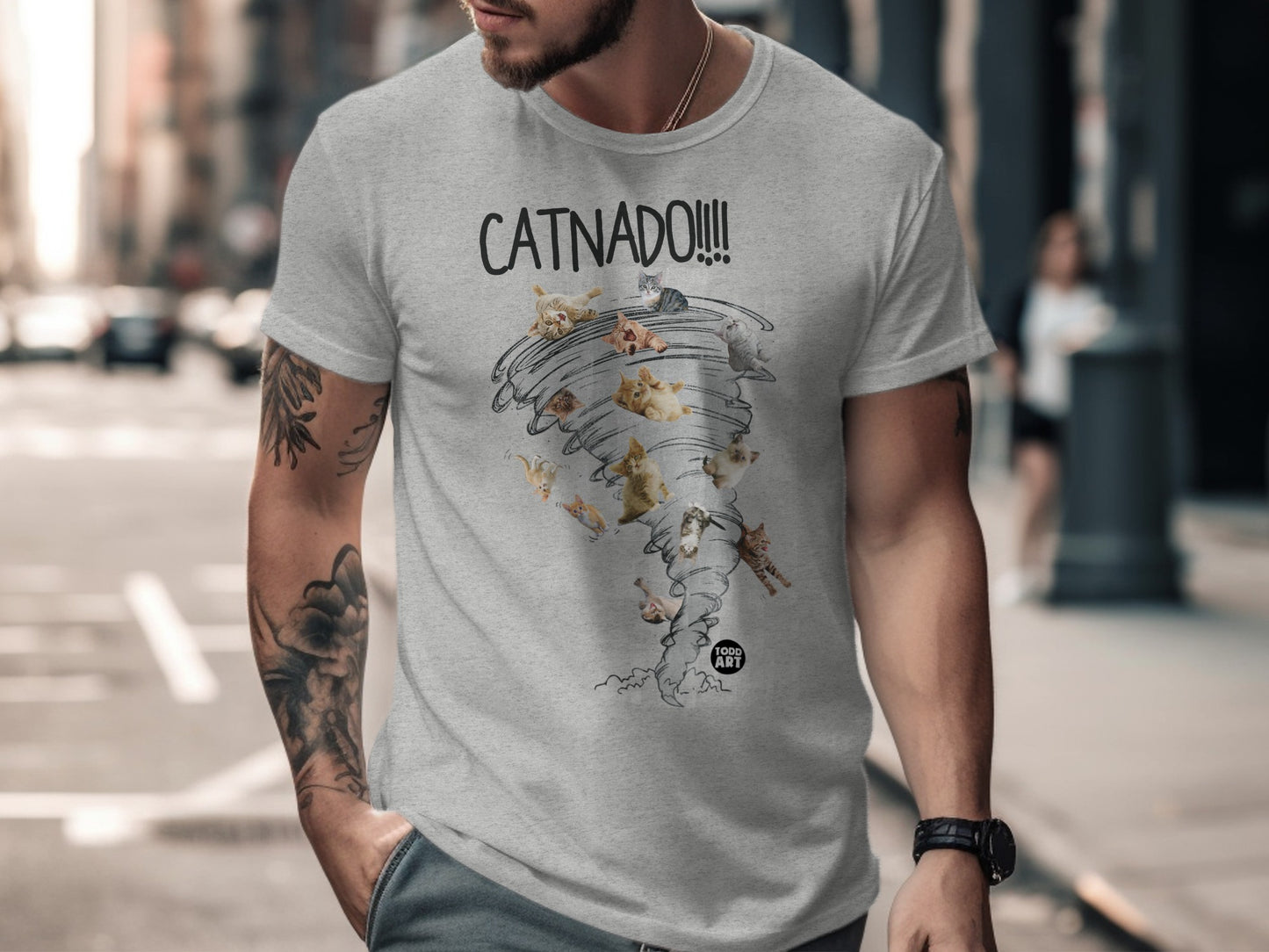 Catnado Shirt Featuring Tornado of Cats Design