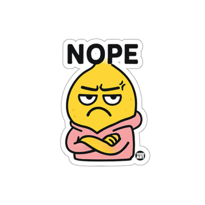 Grumpy Lemon with Nope Expression Sticker Product