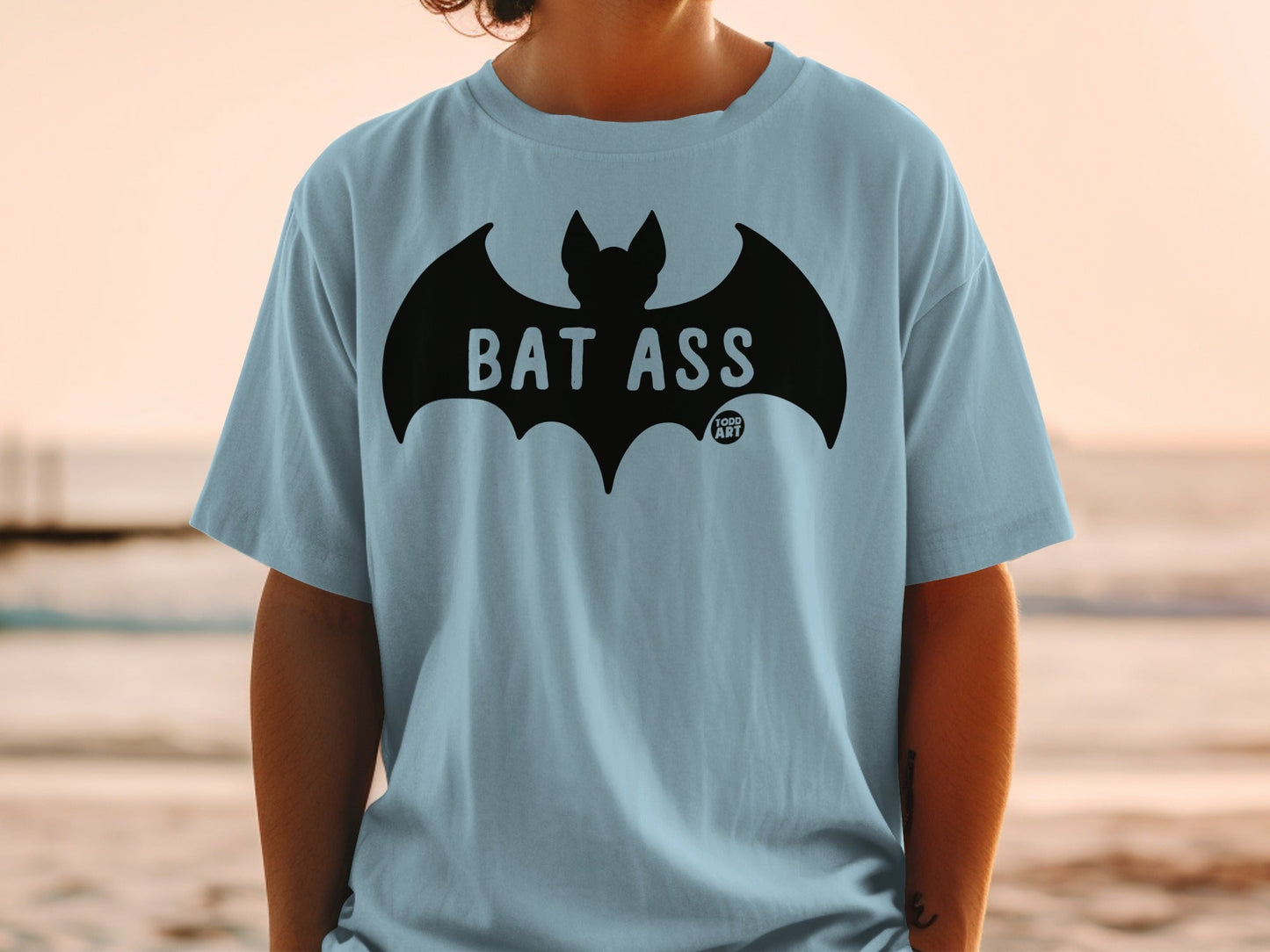 Fun Bat Ass Graphic Design Todd Art T-Shirt from Todd Art