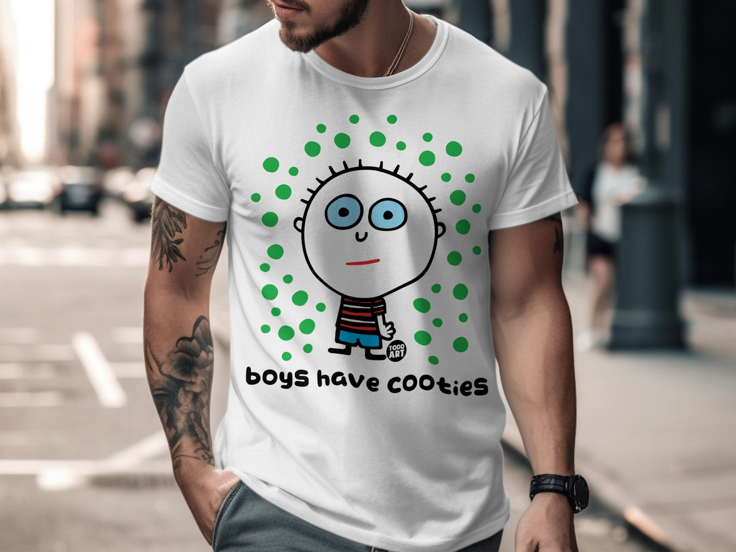 Boys Have Cooties Funny Graphic Tee product type