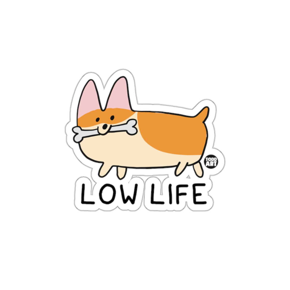 Cute Corgi Low Life Sticker for Dog Lovers Accessory