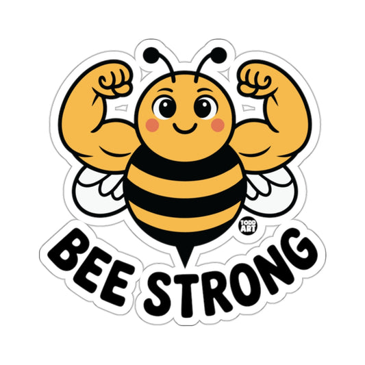 Happy Muscular Bee Strong Cute Bee BEE STRONG Sticker