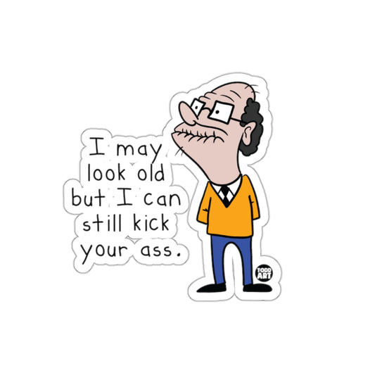 Funny Cartoon Character with Humorous Quote Sticker