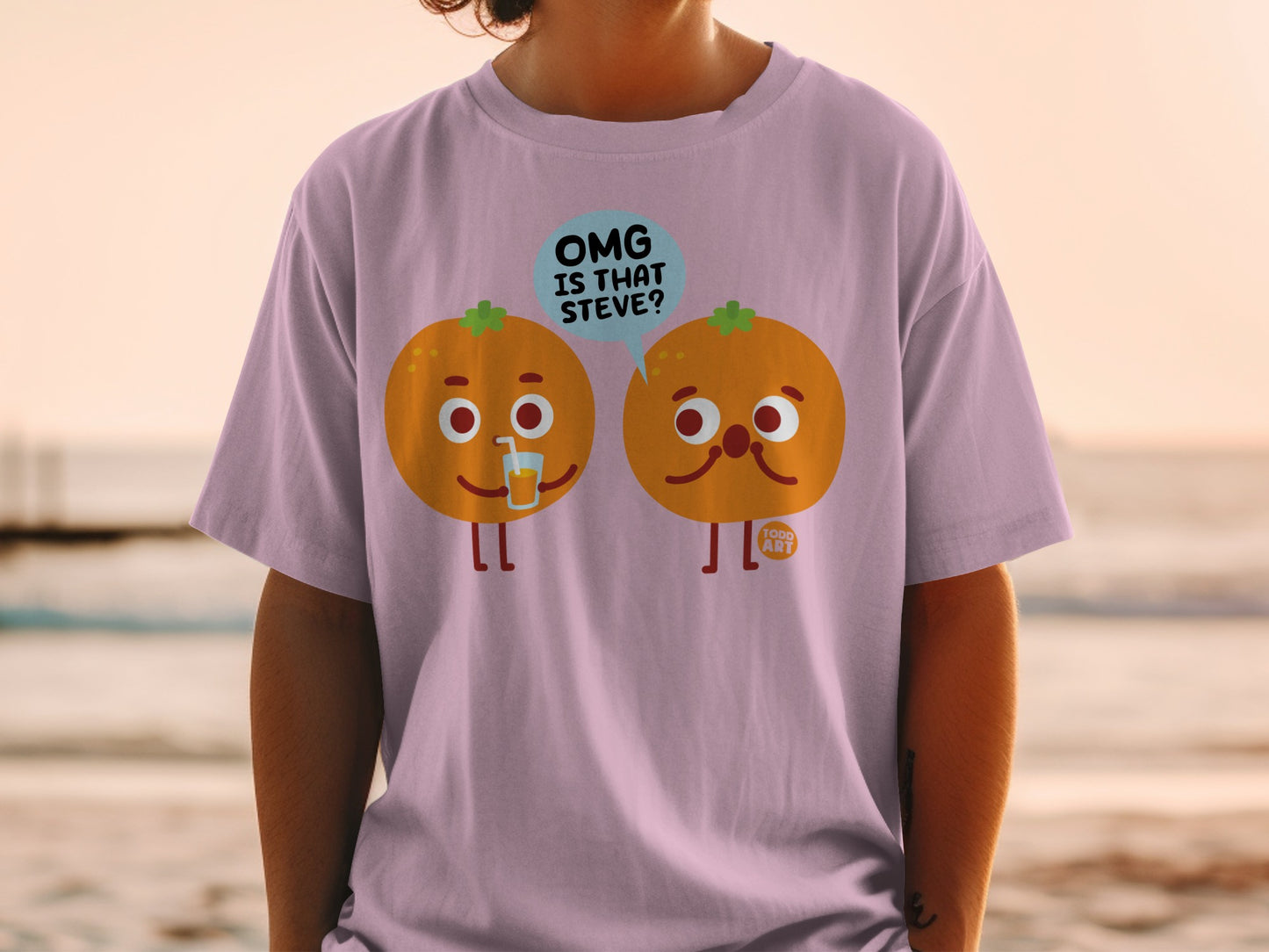 OMG Is That Steve Funny Cartoon Orange Drink T-shirt product type