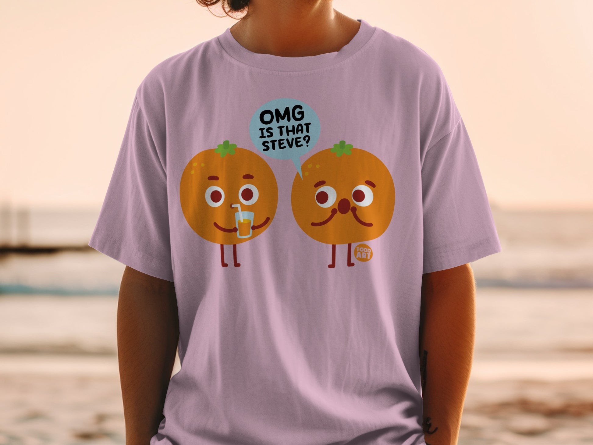 OMG Is That Steve Funny Cartoon Orange Drink T-shirt product type