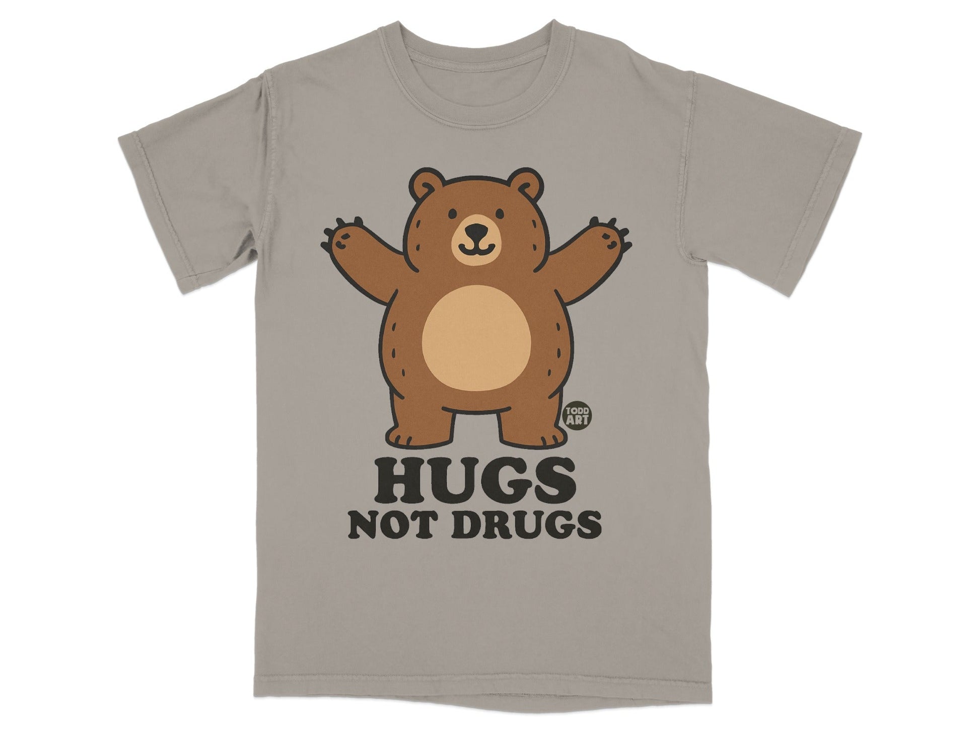 Hugs Not Drugs Cute Bear Graphic T-Shirt