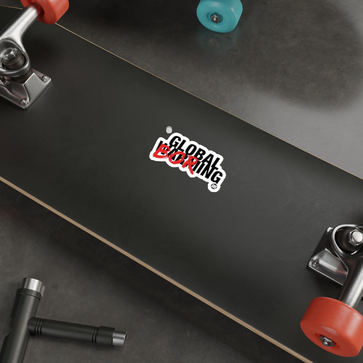 Global Boring Skateboard with Custom Graphics