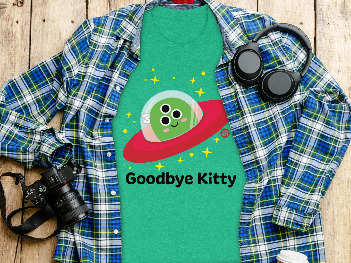 Goodbye Kitty Fun Alien Themed Shirt Product