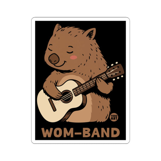 Adorable Wombat Playing Guitar WOM-BAND Sticker