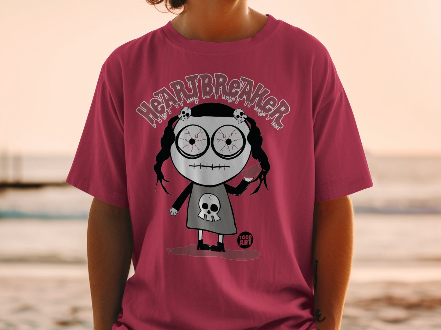 Heartbreaker Todd Art Character Graphic T-shirt