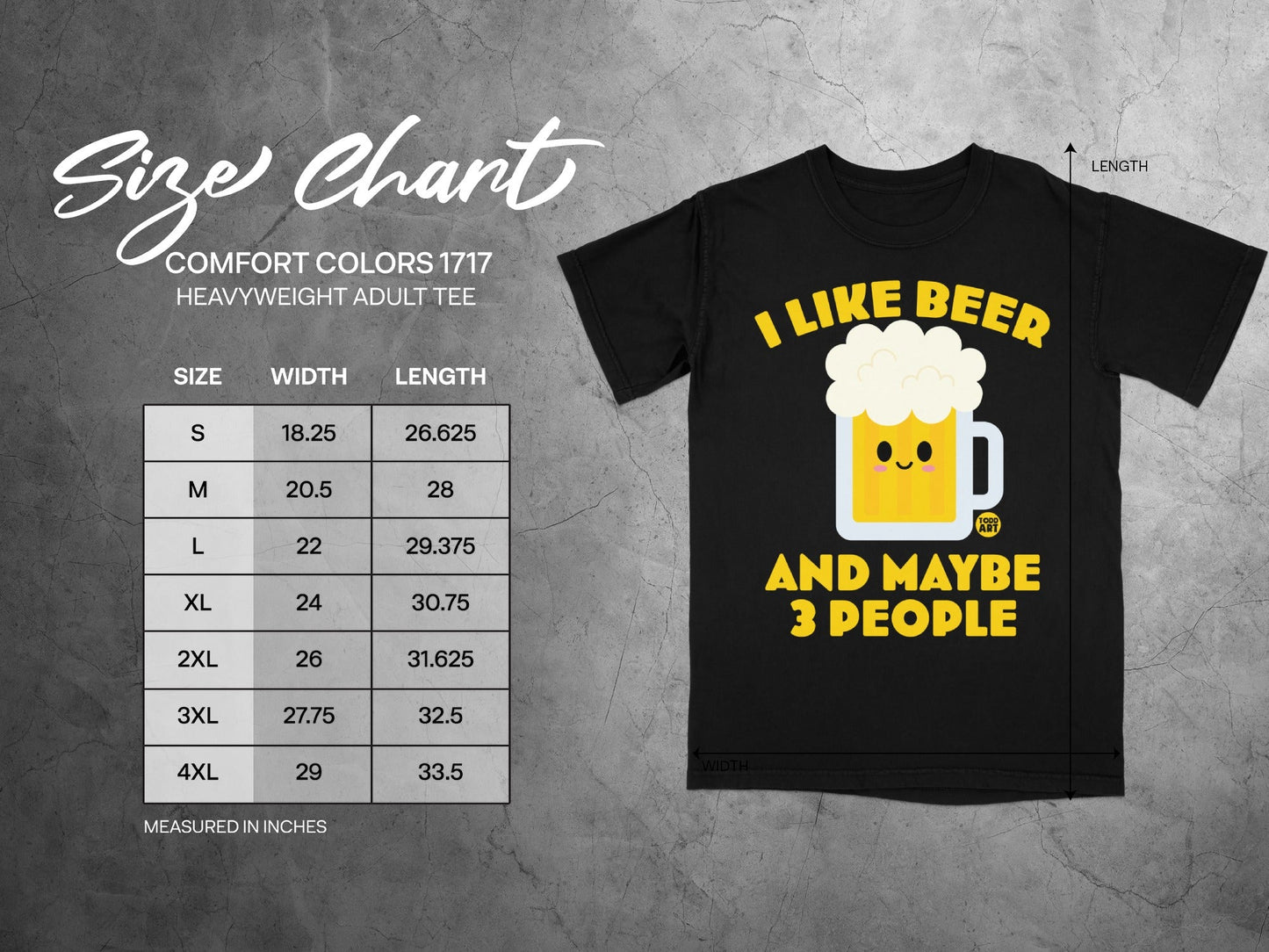 I Like Beer And Maybe 3 People T-Shirt Heavyweight Tee